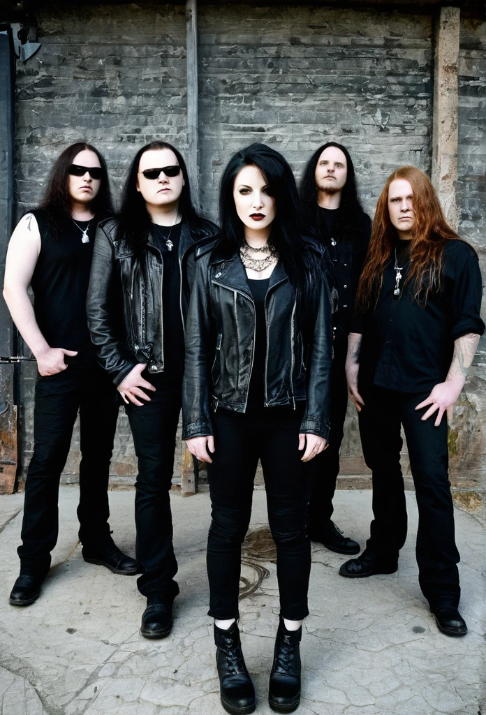Band members doom metal beautiful girl vocalist male vocalist posers