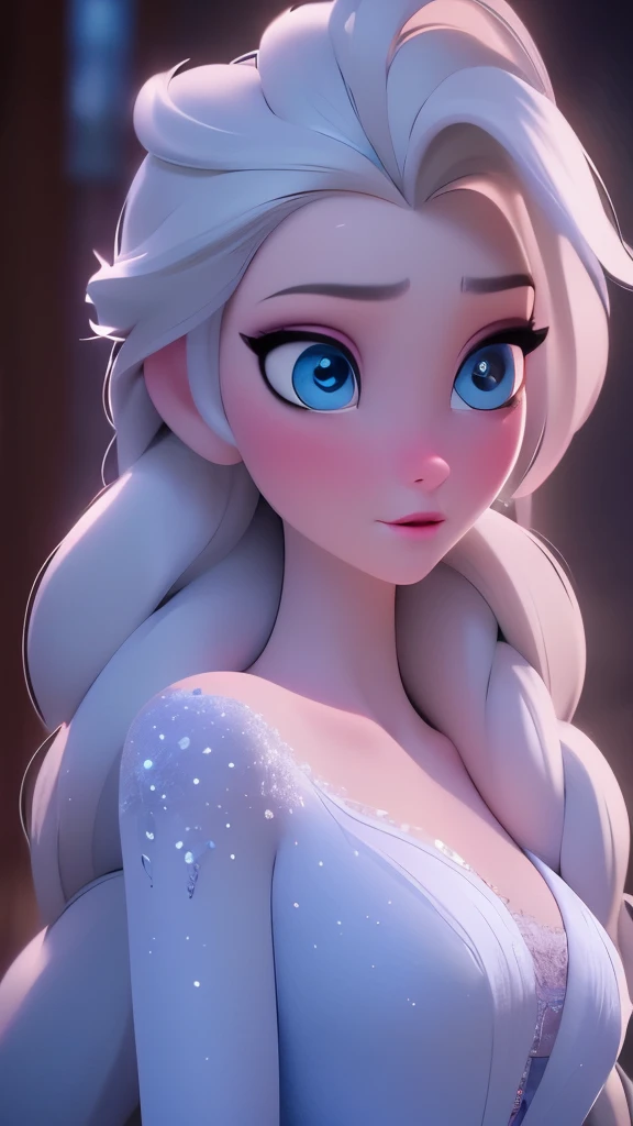 Elsa, (perky breasts), (((small breasts))), smirk:1.2, beautiful blue eyes, (perfect iris’s), depth of colour to her eyes, blonde hair, long hair, braid, full lips, blush, naked, she is showing her vagina, depth of field, bokeh, (special attention to skin detail: 1.2), masterpiece, best quality, ultra-detailed, ultra-HD, photorealistic, cinematic, ((mid camera shot)), sensual pose, alluring, nipples:1.4, looking up at camera, closeup on her face, her cheeks are blushed, 2, she is on her knees, eye contact:1.4, high angle:1.5, ((closeup on face)), perfect face, (((visible breasts))) bokeh everything other than her perfect face, location is Arendelle in winter, ice castle
