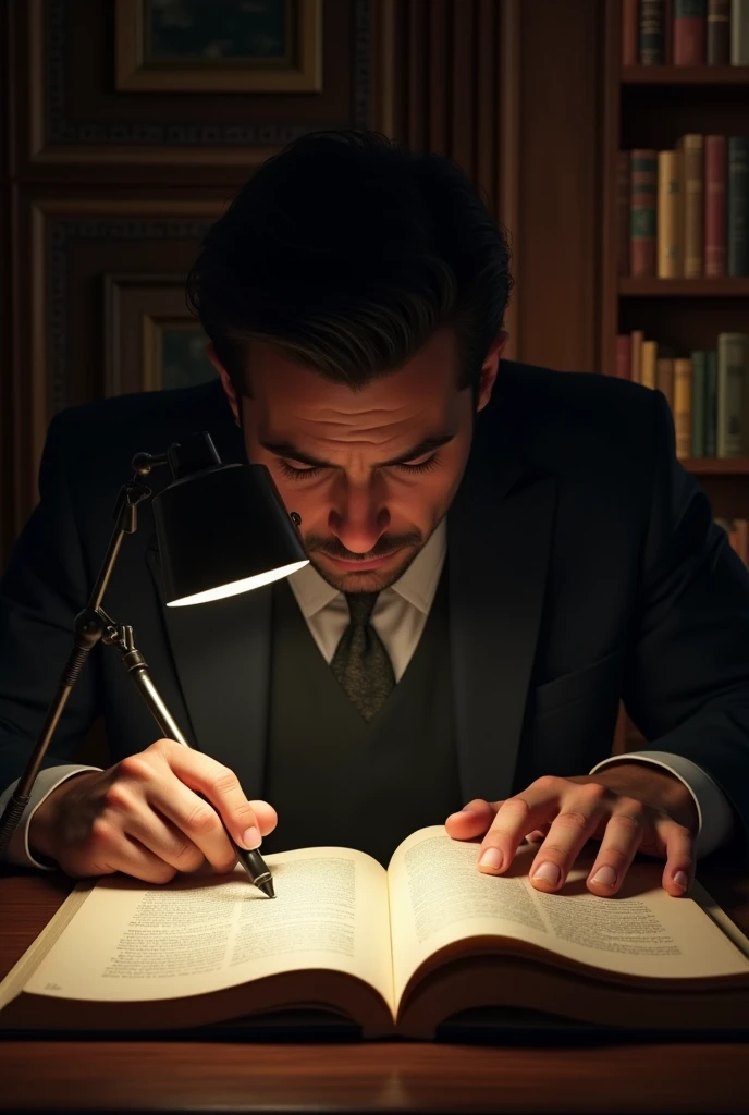 A person reading the Peruvian political constitution