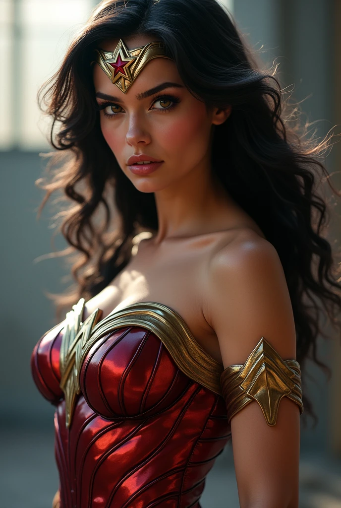 Generate a super sexy, gorgeous wonder woman with big bo4bs profile photo
