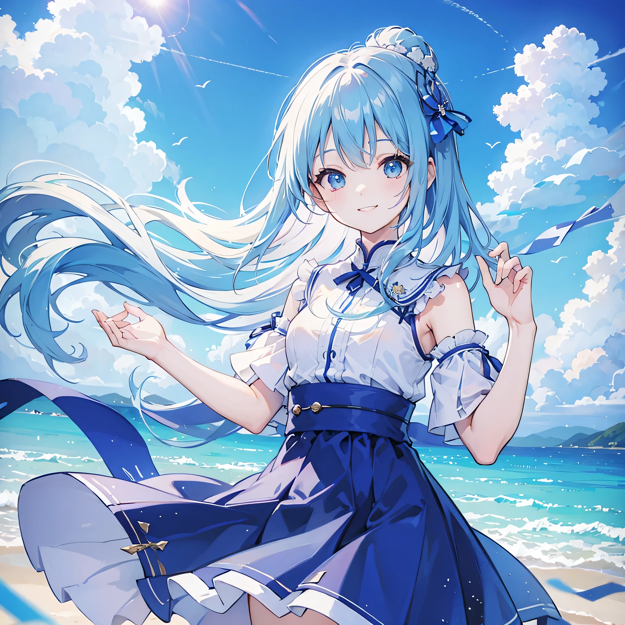 smile、、blue sky