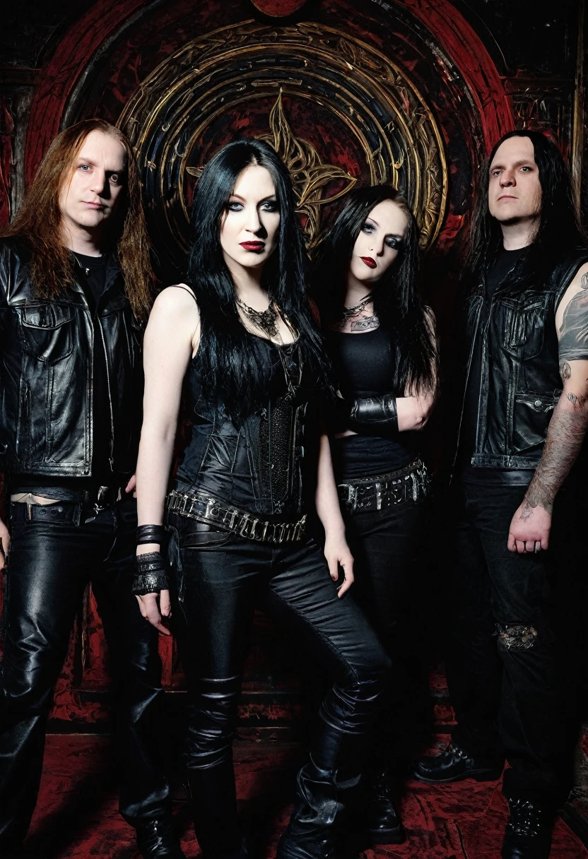 Band members doom metal beautiful girl vocalist male vocalist posers