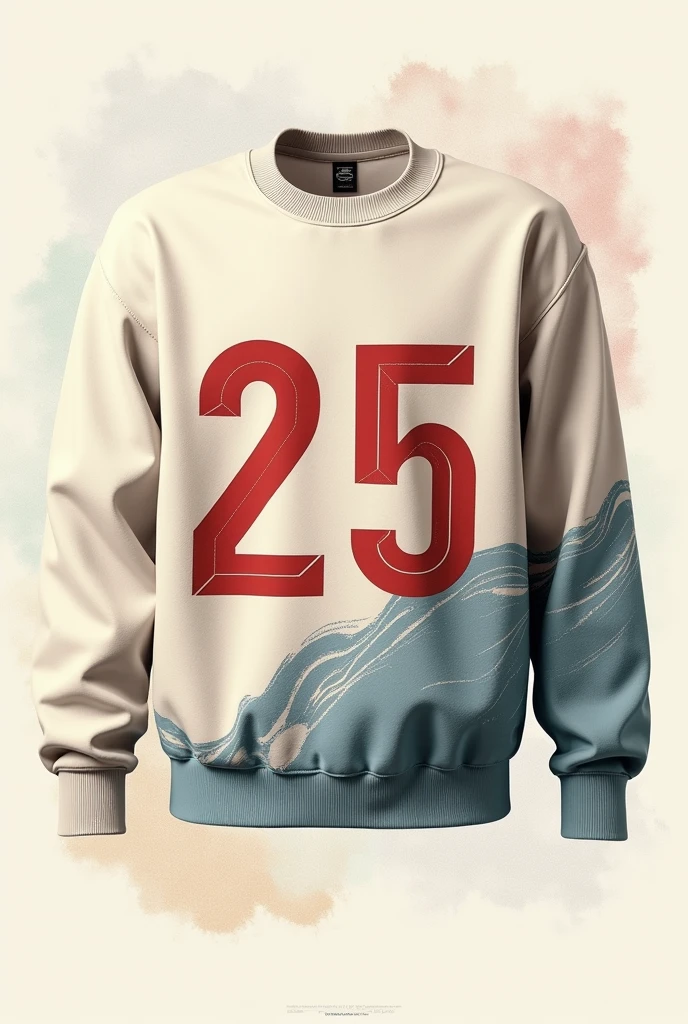 Create a design for the 2025 generation of the Santa Cecilia Artistic School, a design of a 25 that is basic but nice print for a sweatshirt a basic but nice print that has to do with the artistic