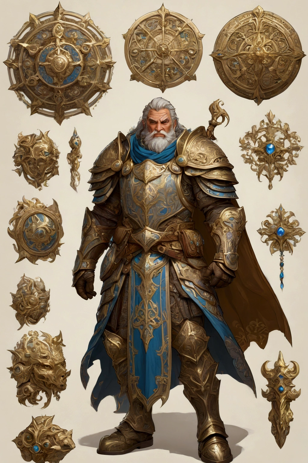 character design sheet by Paladin, best qualityer, work of art, Representative work, offcial art, proffesional, ultra intricate detailed, 8k