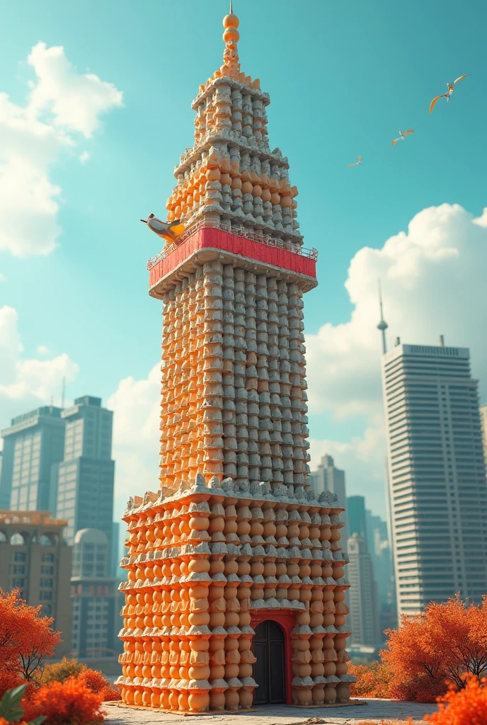KL Tower using egg box