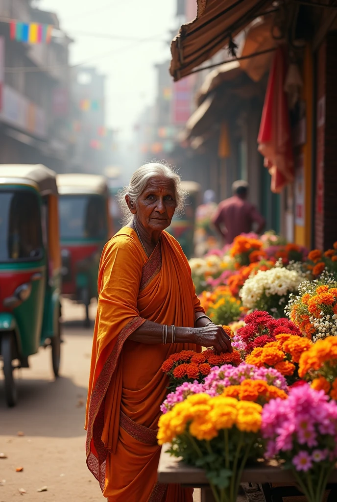 Indian flower shopper