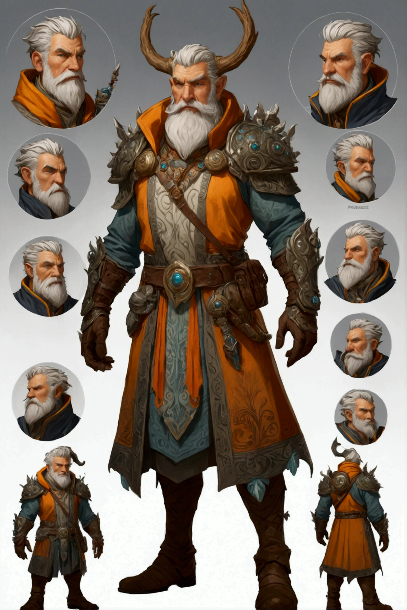 character design sheet by druid, best qualityer, work of art, Representative work, offcial art, proffesional, ultra intricate detailed, 8k