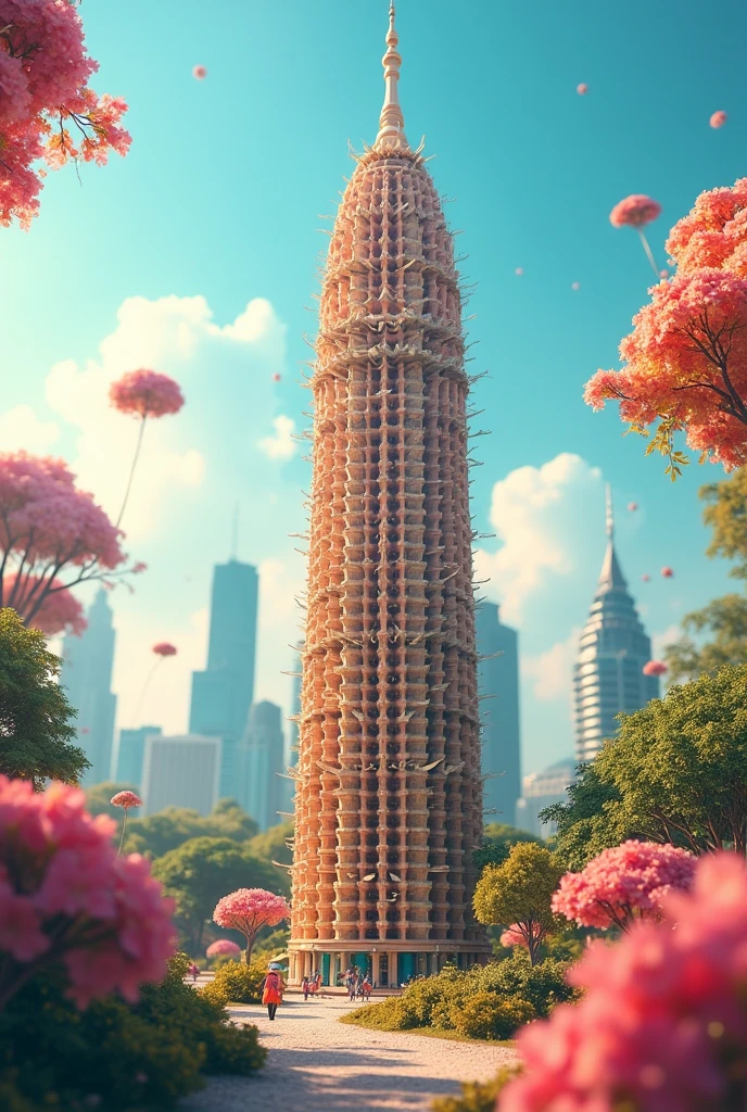 KL Tower using egg box