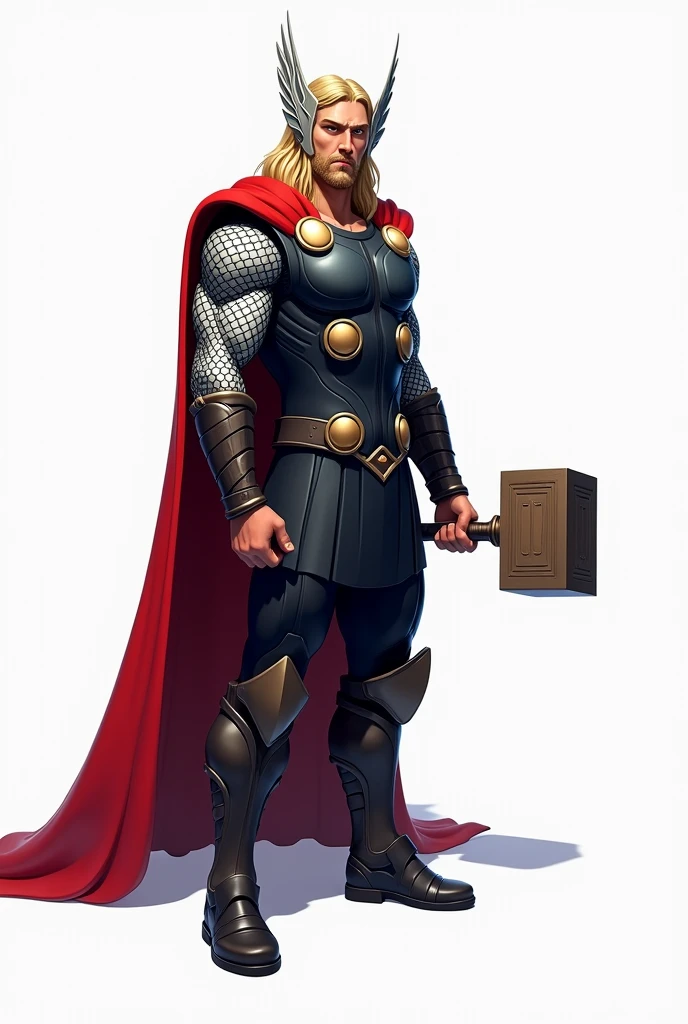 Help me generate an AI game art application analysis,Similar to long PDF,Portfolio format,Don't need too many colors,Be formal, Marvel's thor with mdjonir hammer, The combination of Huawei's White background,Need to include typographic elements,Design elements, etc.,Novel board style,Reference dribbble,Behance and other creative websites。