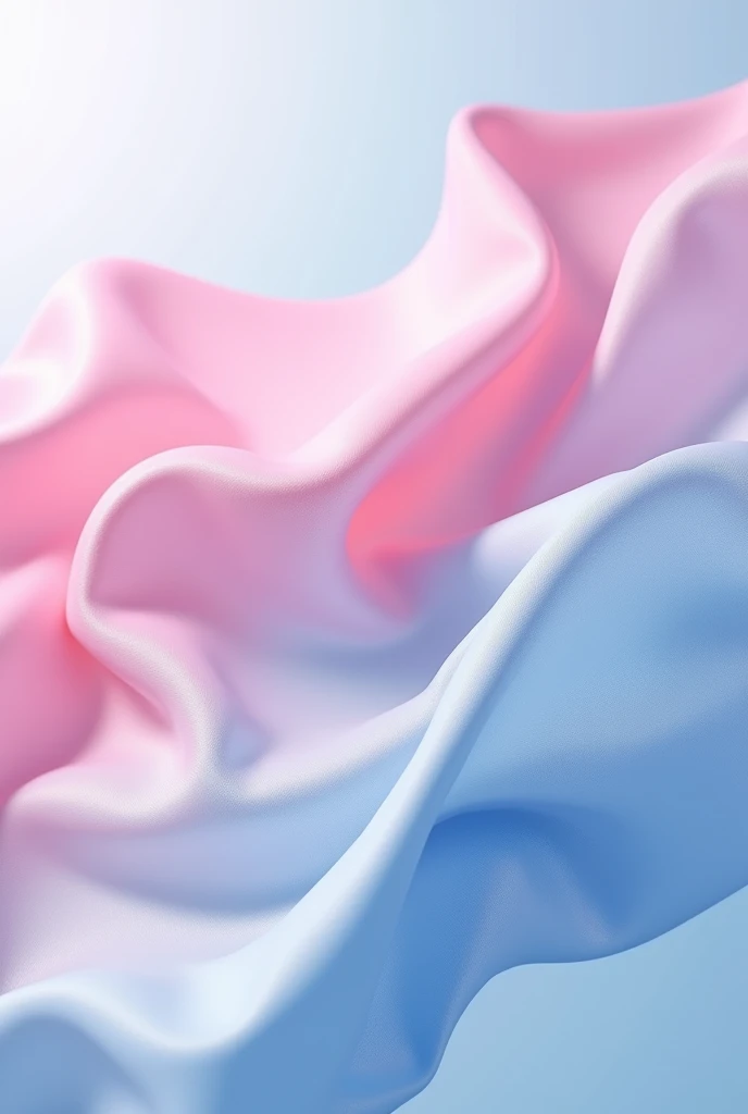 A flag with pink colors, blue and white