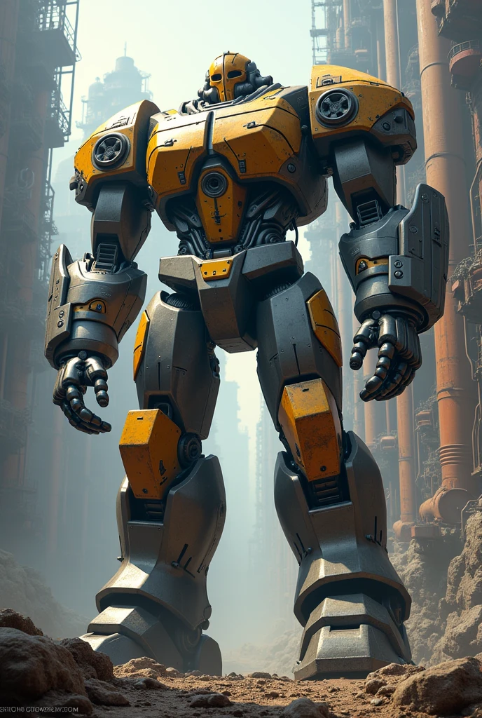 Create an image of titan drill man