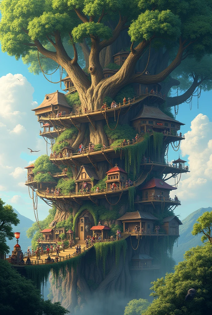 A city on a towering tree