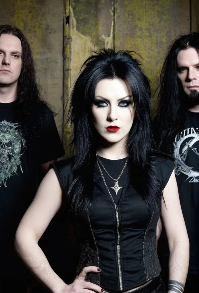 Band members doom metal beautiful girl vocalist male vocalist posers