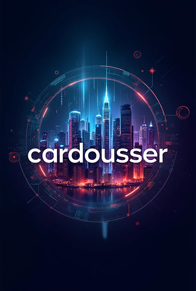 Make an image focused on a professional player using the name Cardousser in the center and focusing heavily on the background, highlighting it, don't create a person, focus like it's a logo for me