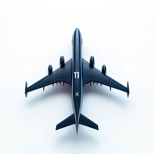 Airplane Design: Ensure the airplane is formed by interconnected lines or shapes to symbolize unity in diversity.
Integration of '11': The number '11' should be subtly integrated into the airplane design.
Colors: Use dark blue and silver for a professional and high-tech appearance.
Tool Symbol: Incorporate a small wrench or tool to represent technical operations.
Background: Make sure the background is white or transparent, focusing on clarity and elegance.