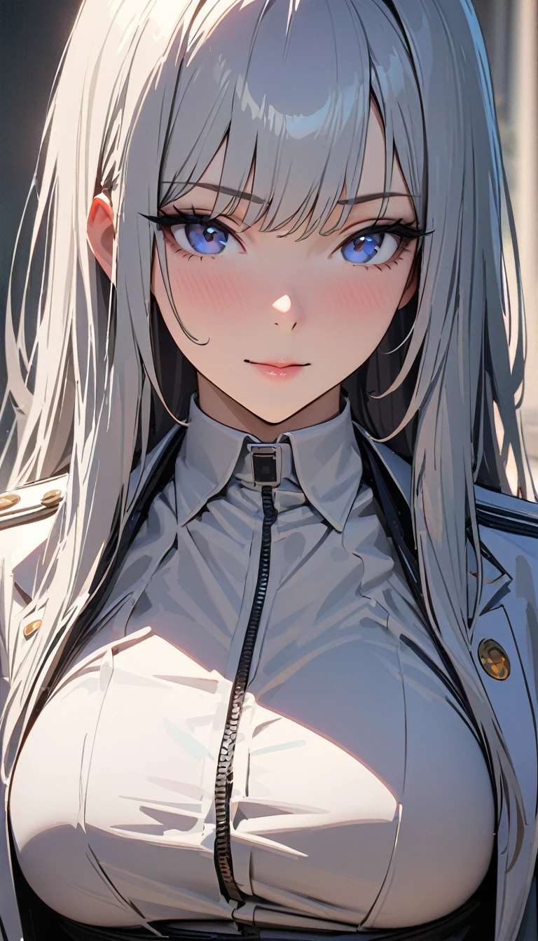 masterpiece , modern, Verism, masterpiece, super detail, best quality, 4K ,((Adult face)), woman,Wearing a white coat,Mature woman