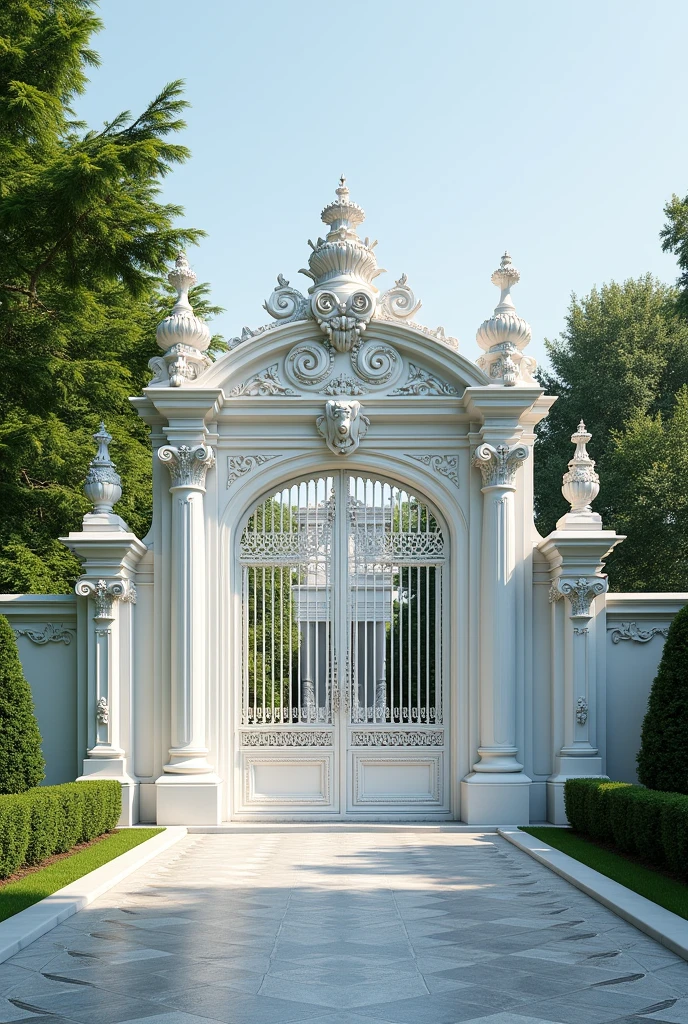 big white gate