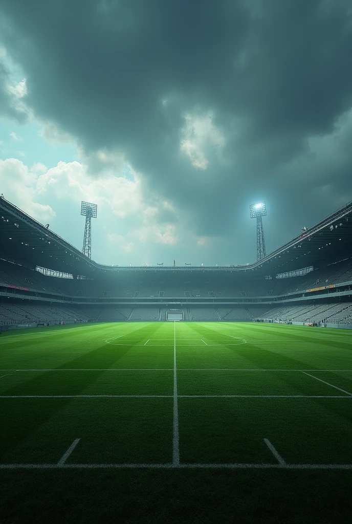 empty sport field photorealistic, cinematic lighting