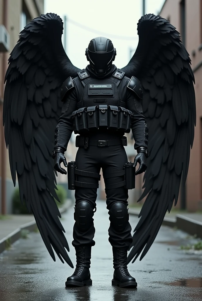 SOLDIER tactical dress with black wings