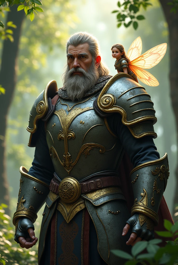 Warrior with little fairy