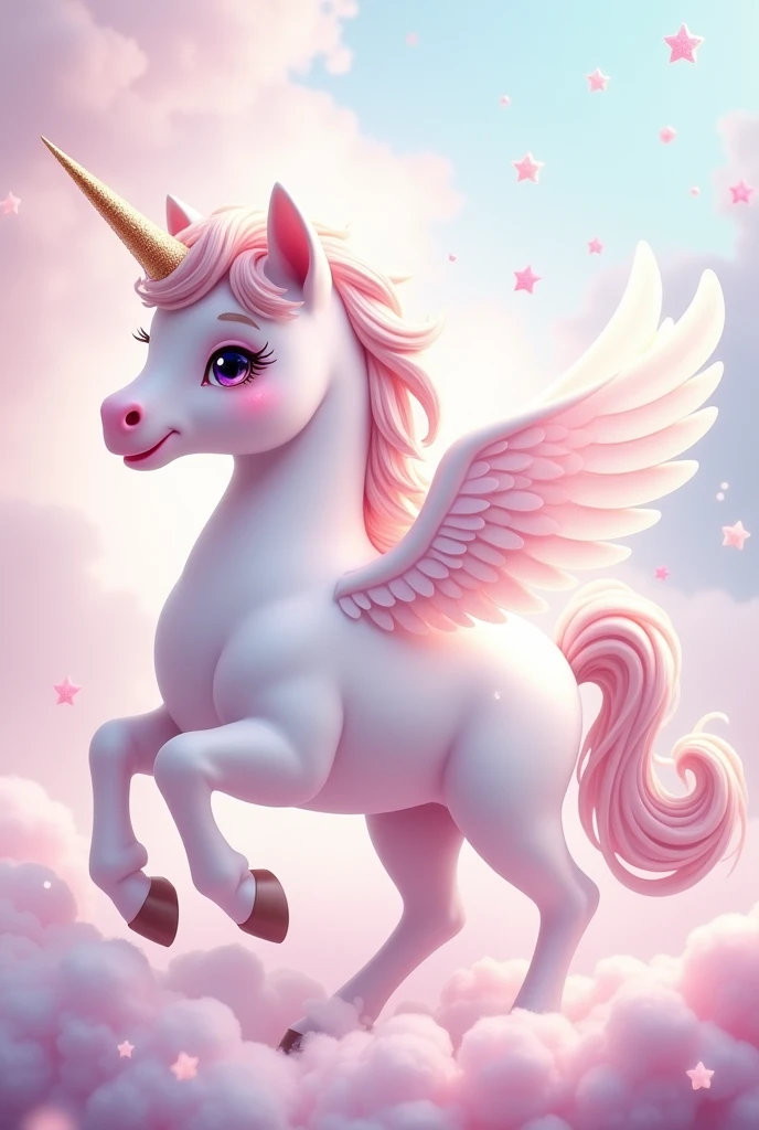 unicorn with wings and cute