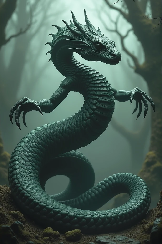 Snake with foot and hand