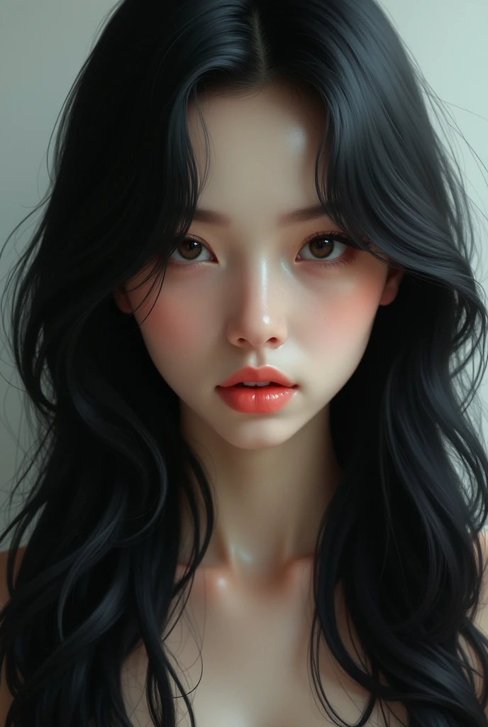 girl with long black hair