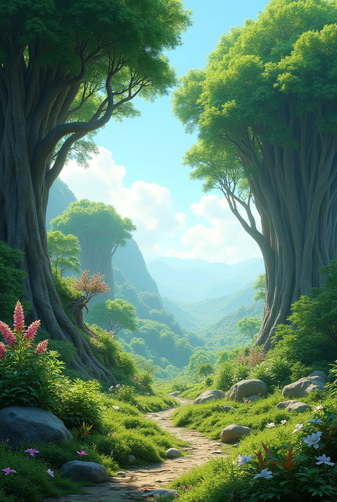 I want you to create an image for me that is related to the earth., that has trees and looks very professional for a university project 