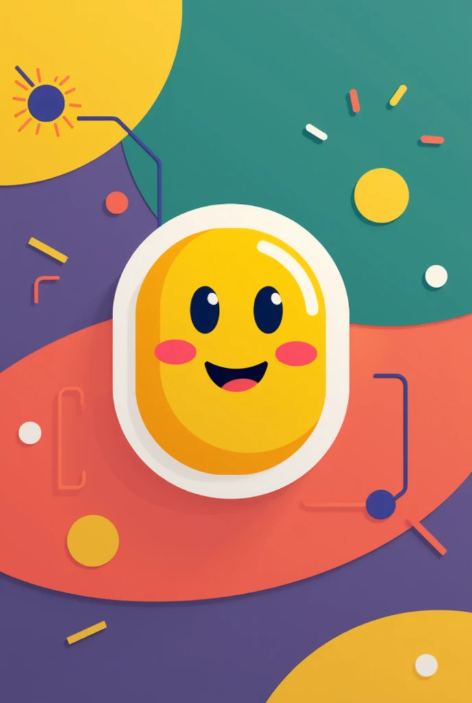 Create a worded profile photo for a business called “Smiley Selects” with a colorful background