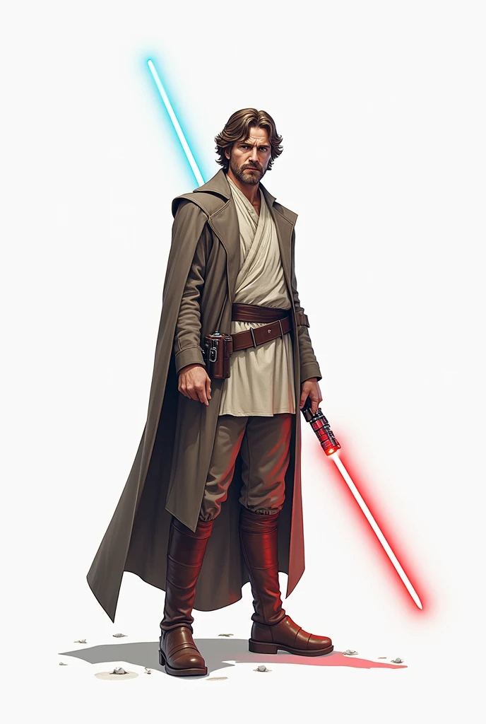 Help me generate an AI game art application analysis,Similar to long PDF,Portfolio format,Don't need too many colors,Be formal, Starwars Luke Skywalker with lightsaber, The combination of Huawei's White background,Need to include typographic elements,Design elements, etc.,Novel board style,Reference dribbble,Behance and other creative websites。