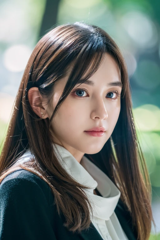 (Ultra-realistic), (figure), (High resolution), (8k), (Very detaileded), (Best figure), (Beautiful and detaileded Eyes), (Highest quality), (Ultra detaileded), (masterpiece), (wallpaper), (detaileded Face), Facial pores,alone,one person&#39;s,, Fine detailed, detaileded Face, (detailed),(Realistic lighting: 1.1),Fed-esque image of a long-haired woman smiling for a photo, Adorable Korean Face, , Korean Female Actresses, , Cute Korean Actresses, Gorgeous Young Korean Woman,