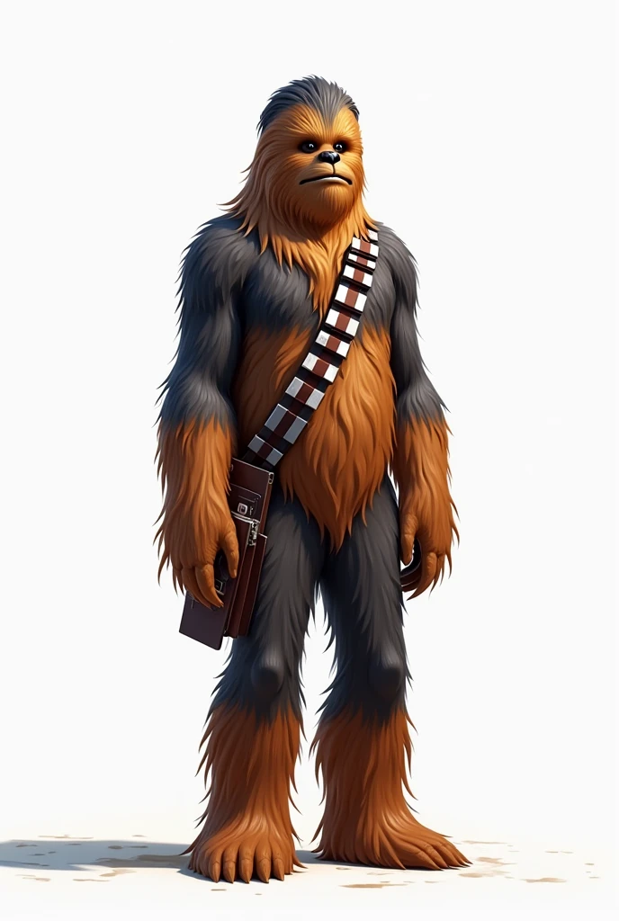 Help me generate an AI game art application analysis，Similar to long PDF，Portfolio format，Don&#39;t need too many colors，Be formal, Starwars Chewbacca, The combination of Huawei&#39;s White background，Need to include typographic elements，Design elements, etc.，Novel board style，Reference dribbble，Behance and other creative websites。