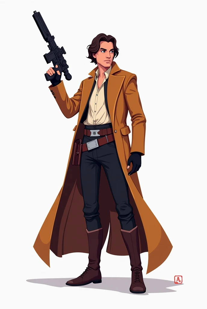 Help me generate an AI game art application analysis,Similar to long PDF,Portfolio format,Don't need too many colors,Be formal, Starwars Han Solo, The combination of Huawei's White background,Need to include typographic elements,Design elements, etc.,Novel board style,Reference dribbble,Behance and other creative websites。