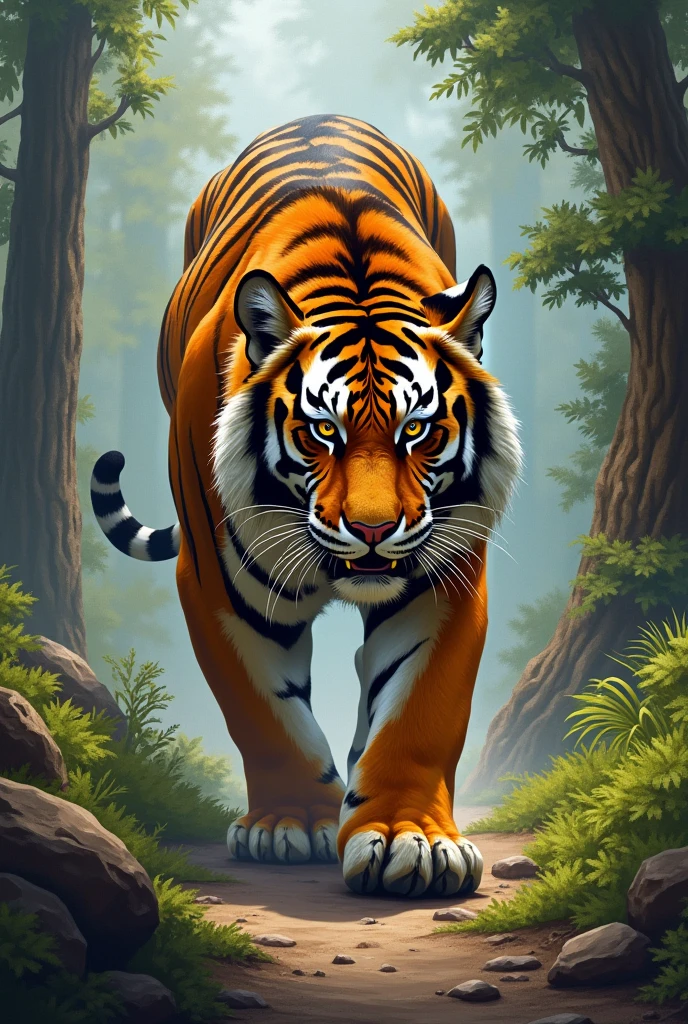 Tiger by lion