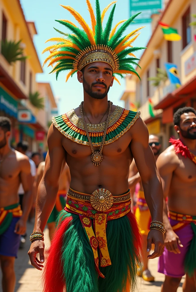 Brazilian themed men's costume for school