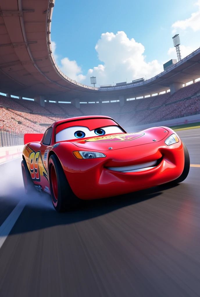 Lightning McQueen at the Barraza Stadium