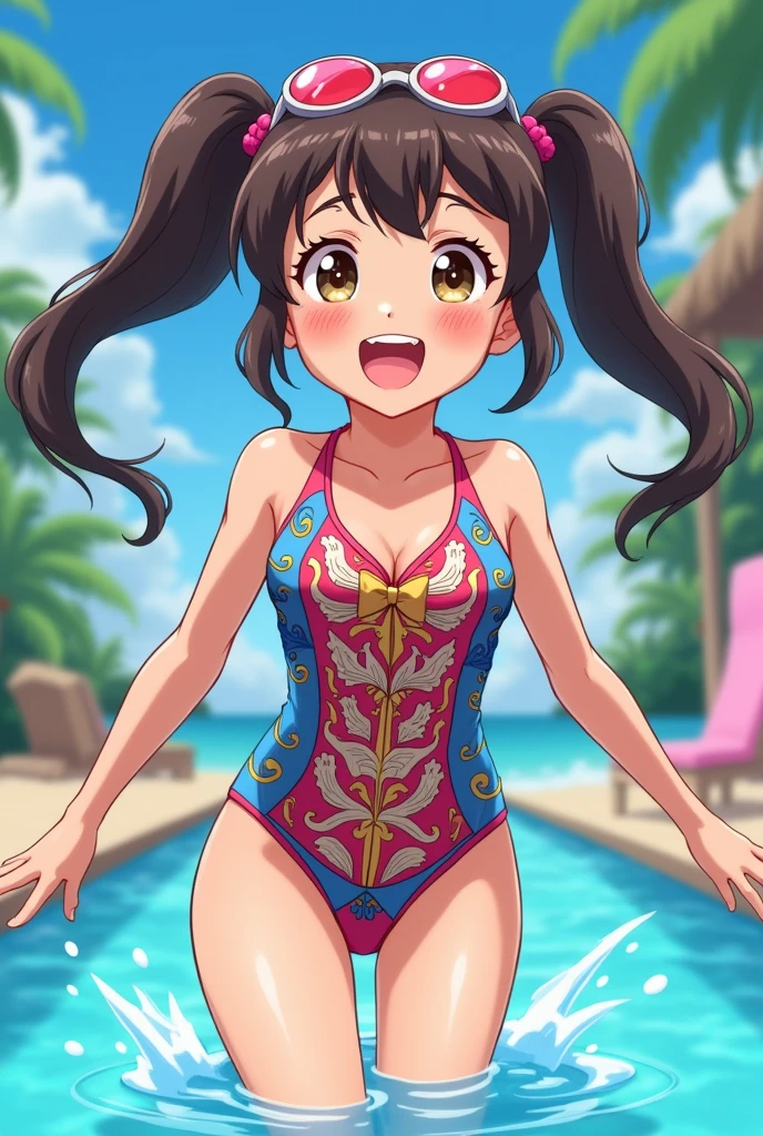 7 , girl, swim suit, anime