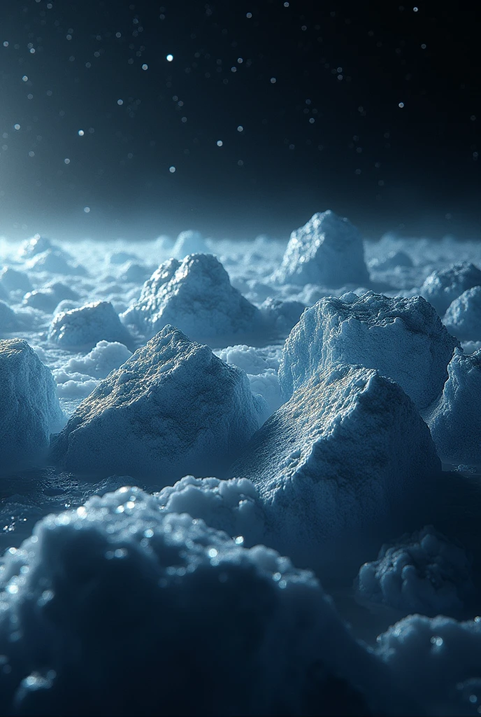 oort cloud witb left over ice chunks