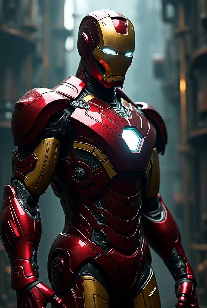 The mask dressed as Iron Man 