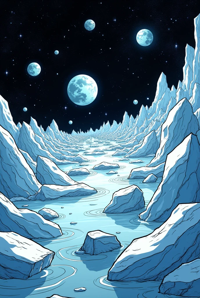 oort cloud witb left over ice chunks comics