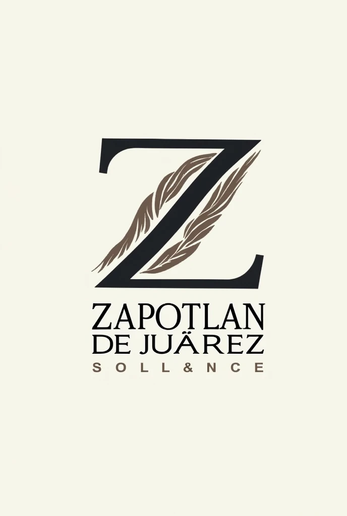I would like a logo in which the main aspect of a Z, Also that it has a symbol of union of 3 communities, The logo is for the city hall of Zapotlán de Juárez, It has to reflect that it is a municipality governed by a woman, make the logo look unique, elegant and original 