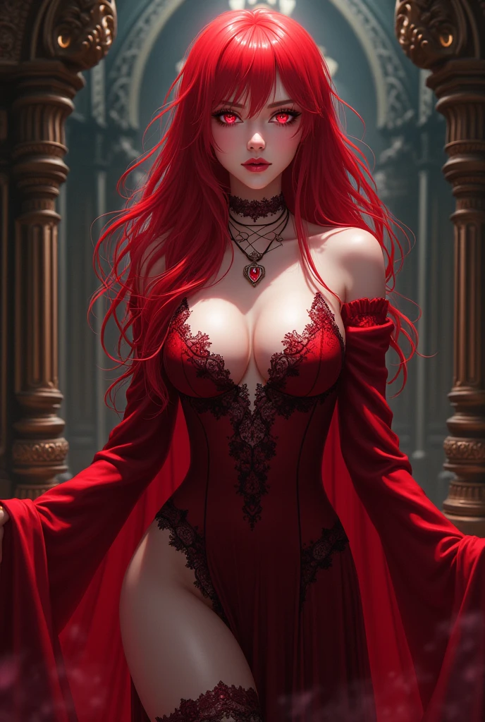 Hot rich redhead vampire anime girl