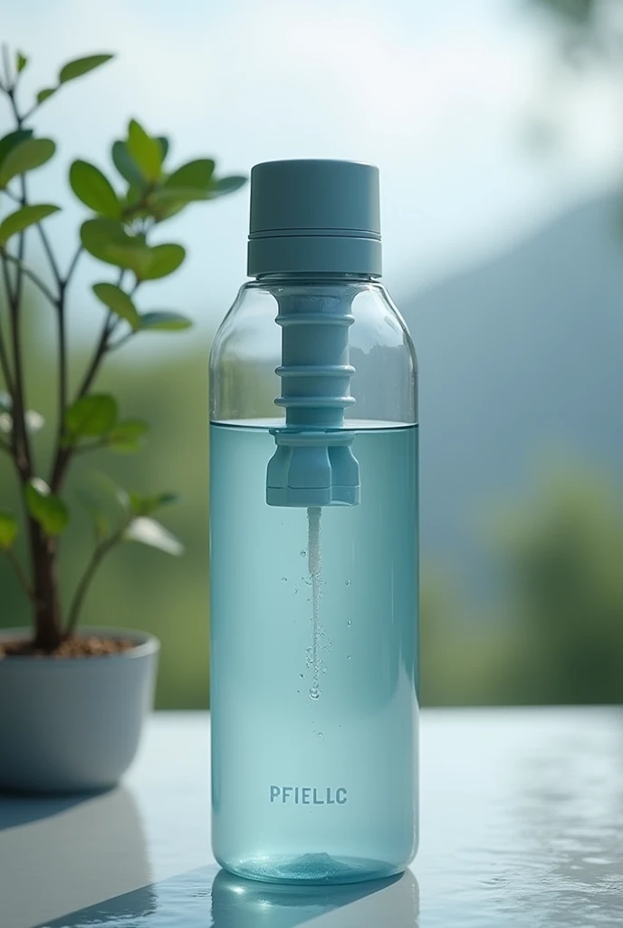 An innovative filter that can be put into water bottles to pour tap water anywhere