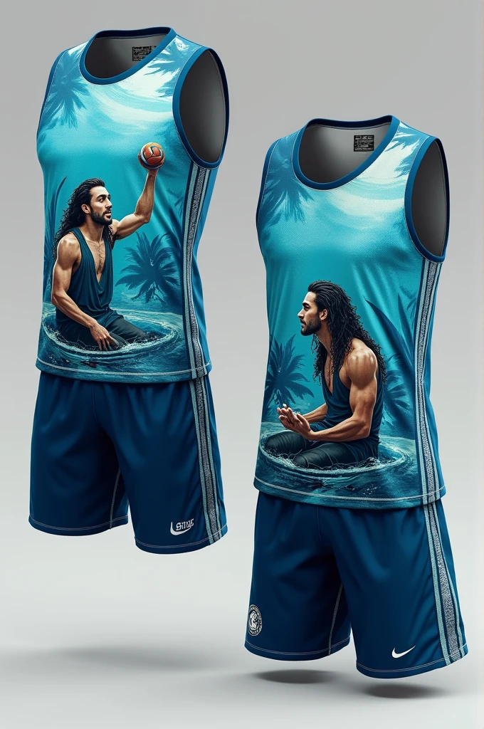 Men&#39;s volleyball uniforms with the theme of "Atlantis" (with illustrations of the theme)