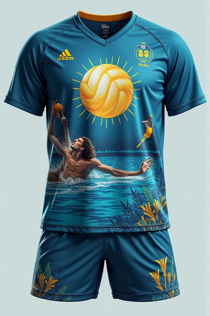 Men's volleyball uniforms with the theme of "Atlantis" (with illustrations of the theme)