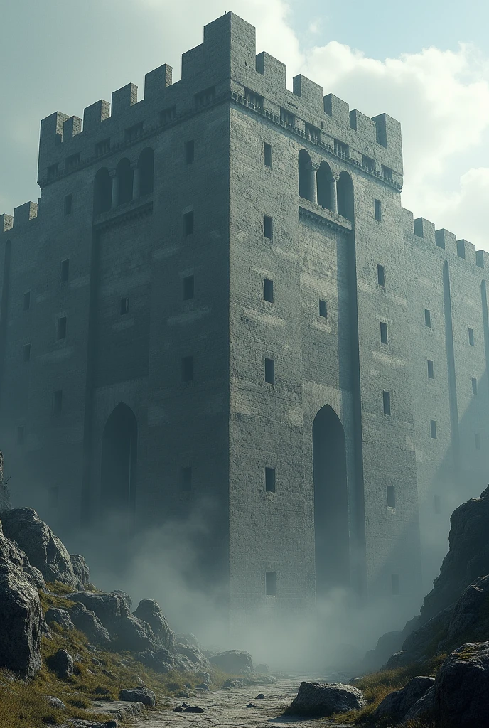 Huge gray wall rampart