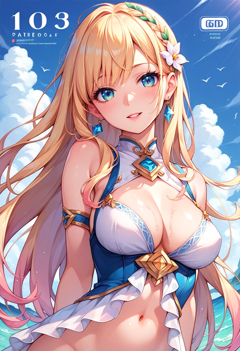 Magazine Cover,, God-like quality, Sacred art, Long Hair Barbie, Japanese girls' comics,Big eyes,, Fuller lips, Thick lips,(wearing sexy lingerie),(Smooth Skin),E7E48U,big Breasts,Adult Toys , (((White liquid))),(((Cum on face))),, ((((big))))、naked、全naked