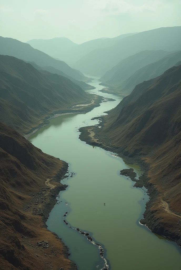 Rivers contaminated by mining in Bolivia (Potosi)