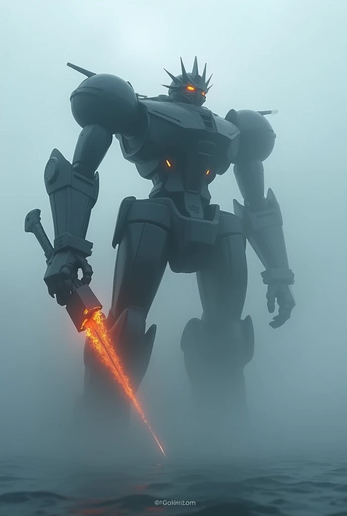 Fog on the sea, Jaeger ,black head, flame sword,arm