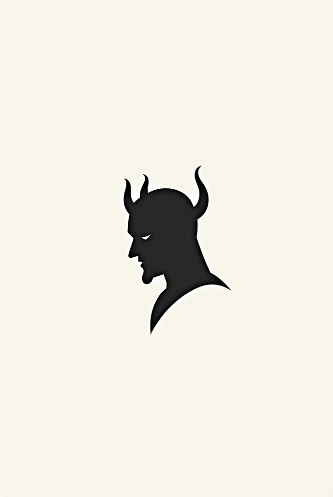 Create a logo with a minimalist devil that looks very subtle
